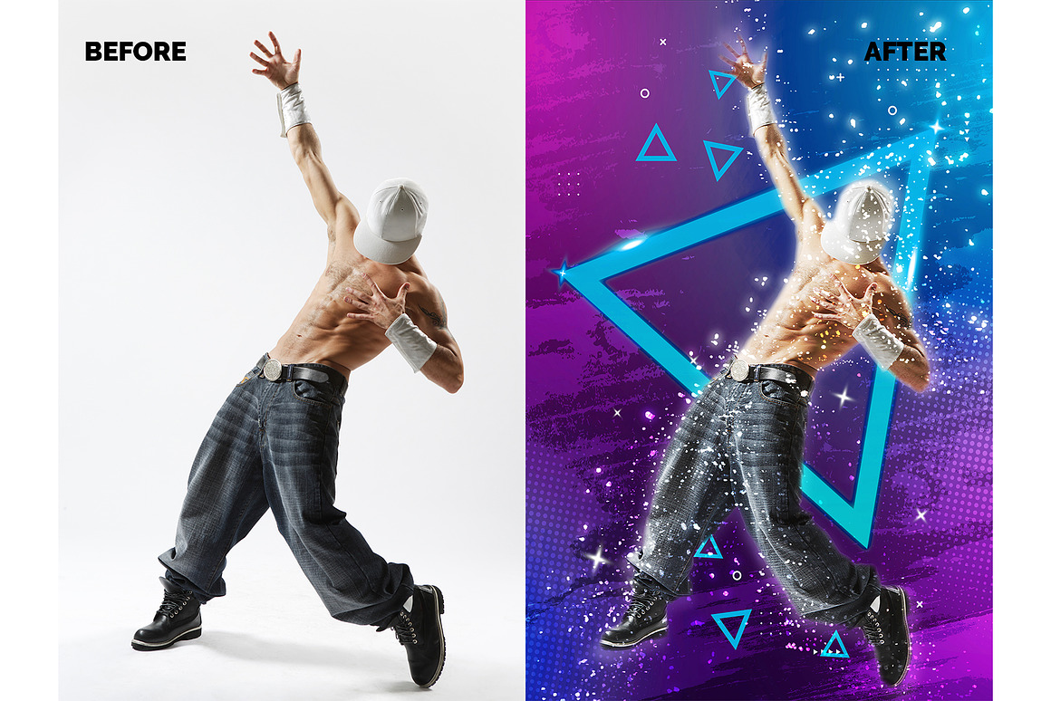 Party Poster Photoshop Action, an Action Add-On by Design Forest (Photo 6 of 6)