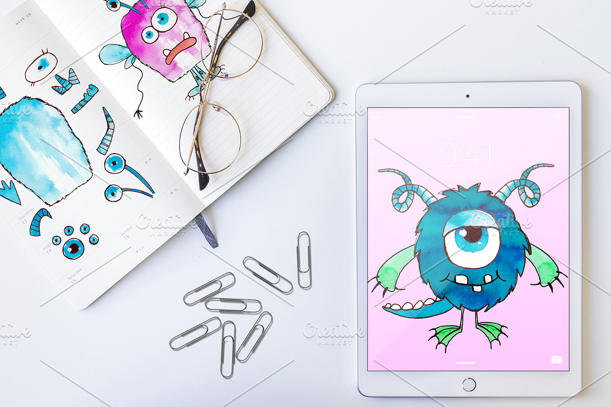 Watercolor monsters creator, a Person Illustration by Tanya Vollar (Photo 3 of 8)