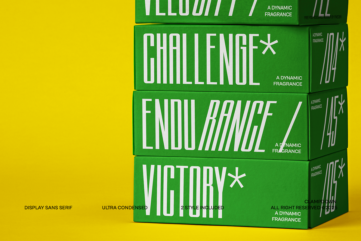 Clampdown - Ultra Condensed Sans, a Font by Indotype Foundry (Photo 10 of 10)