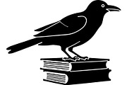 Raven on Books SVG Bundle, an Object Graphic by Designer_Momina (Thumbnail 5 of 19)