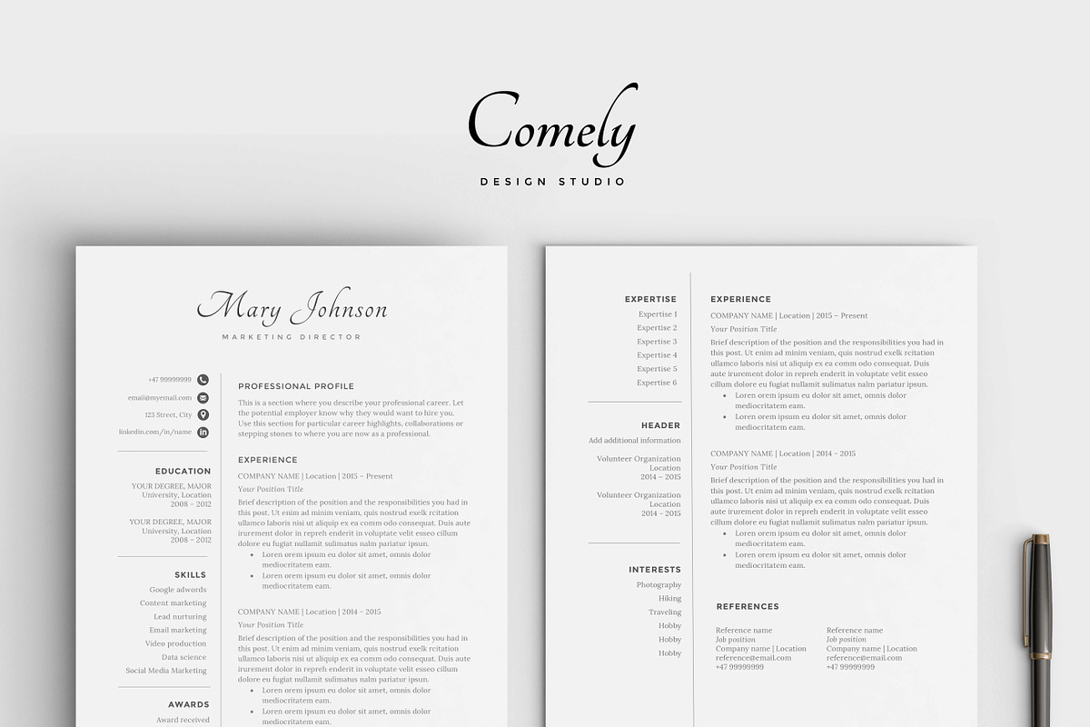 Resume Template | CV, a Resume Template by Comely Design Studio (Photo 2 of 4)