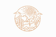 West America Desert Arizona Logo, a Branding & Logo Template by Signatoro (Thumbnail 1 of 2)