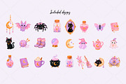 Pastel Moon Magic Witch Clipart, a Seasonal Illustration by TumblerArtDS (Thumbnail 2 of 3)