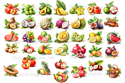 Watercolor Summer Hawaiian Fruits, an Object Graphic by Negarin Digital Art (Thumbnail 3 of 9)
