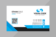 Blue Elegant Corporate Card, a Business Card Template by Graphix Studio (Thumbnail 3 of 3)
