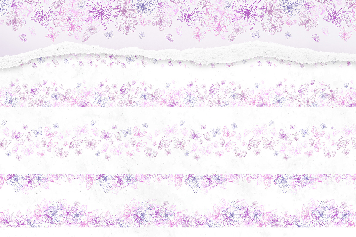 Romantic Line Art Butterflies Vector, an Illustration by NATASHA CHU (Photo 14 of 18)