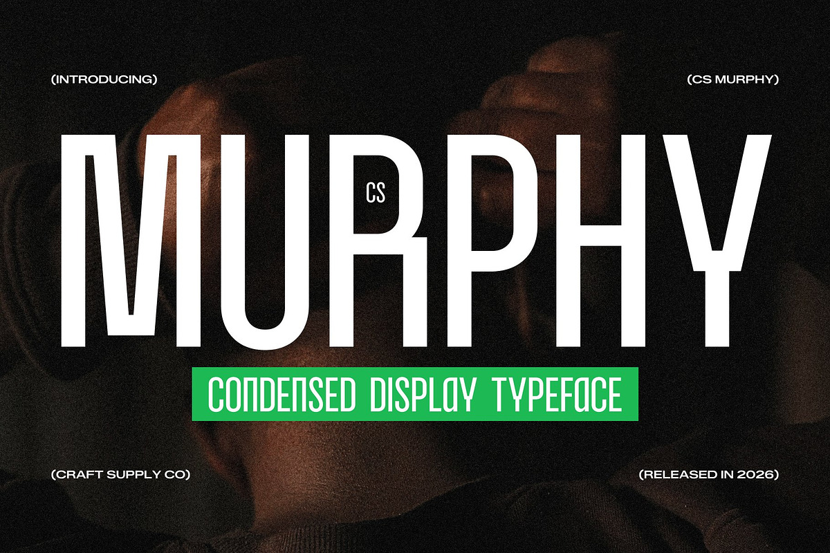 CS Murphy – Condensed Font, a Sans Serif Font by Craft Supply Co. (Photo 1 of 8)