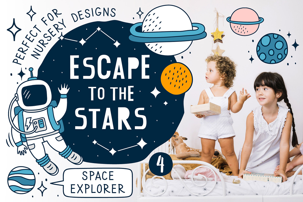 Space illustrations & patterns, an Illustration by Nastya Tkachova (Photo 7 of 9)