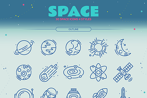 Space 30 Icons