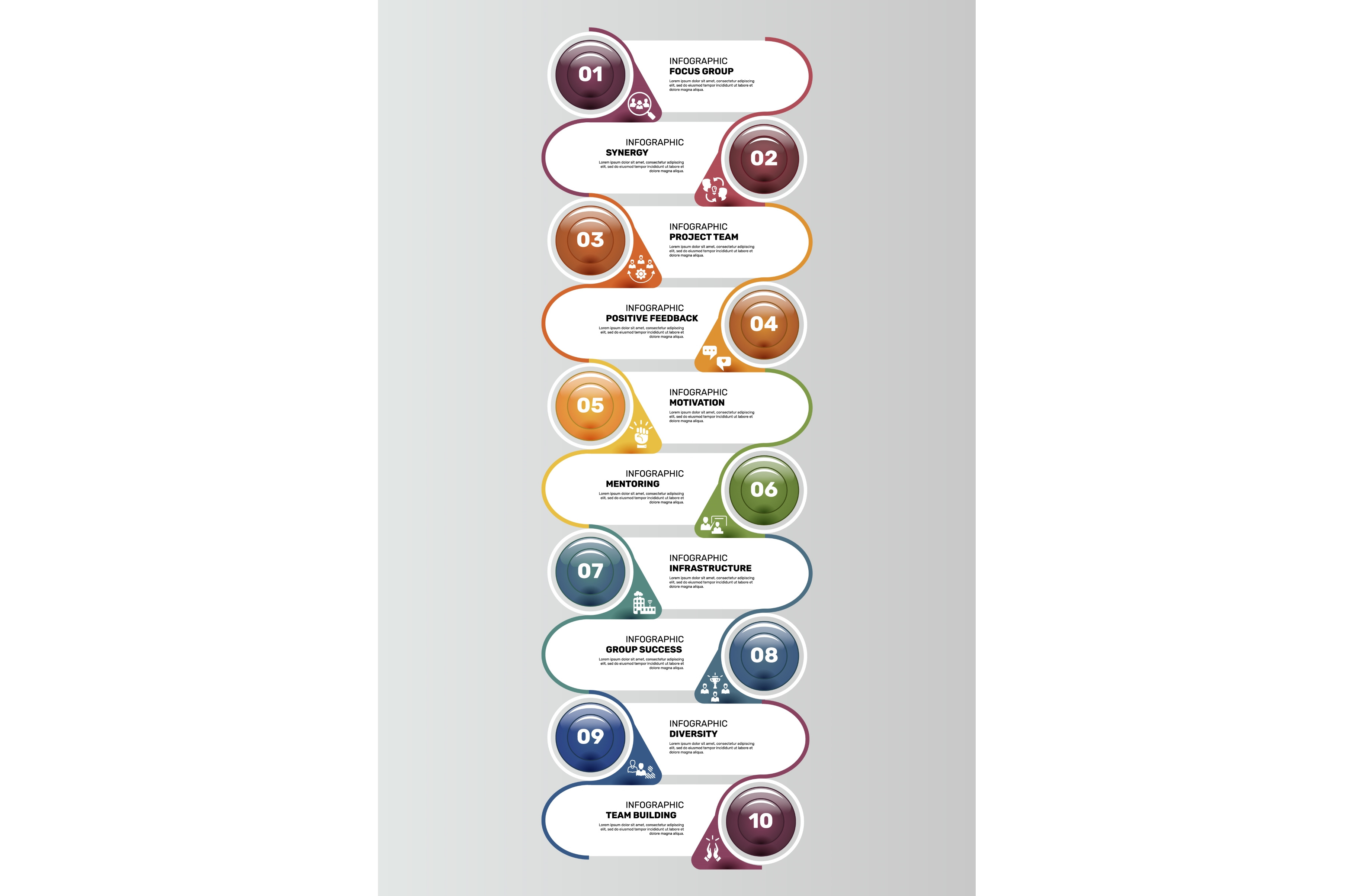 Infographic Team Building template, a Technology Illustration by ...