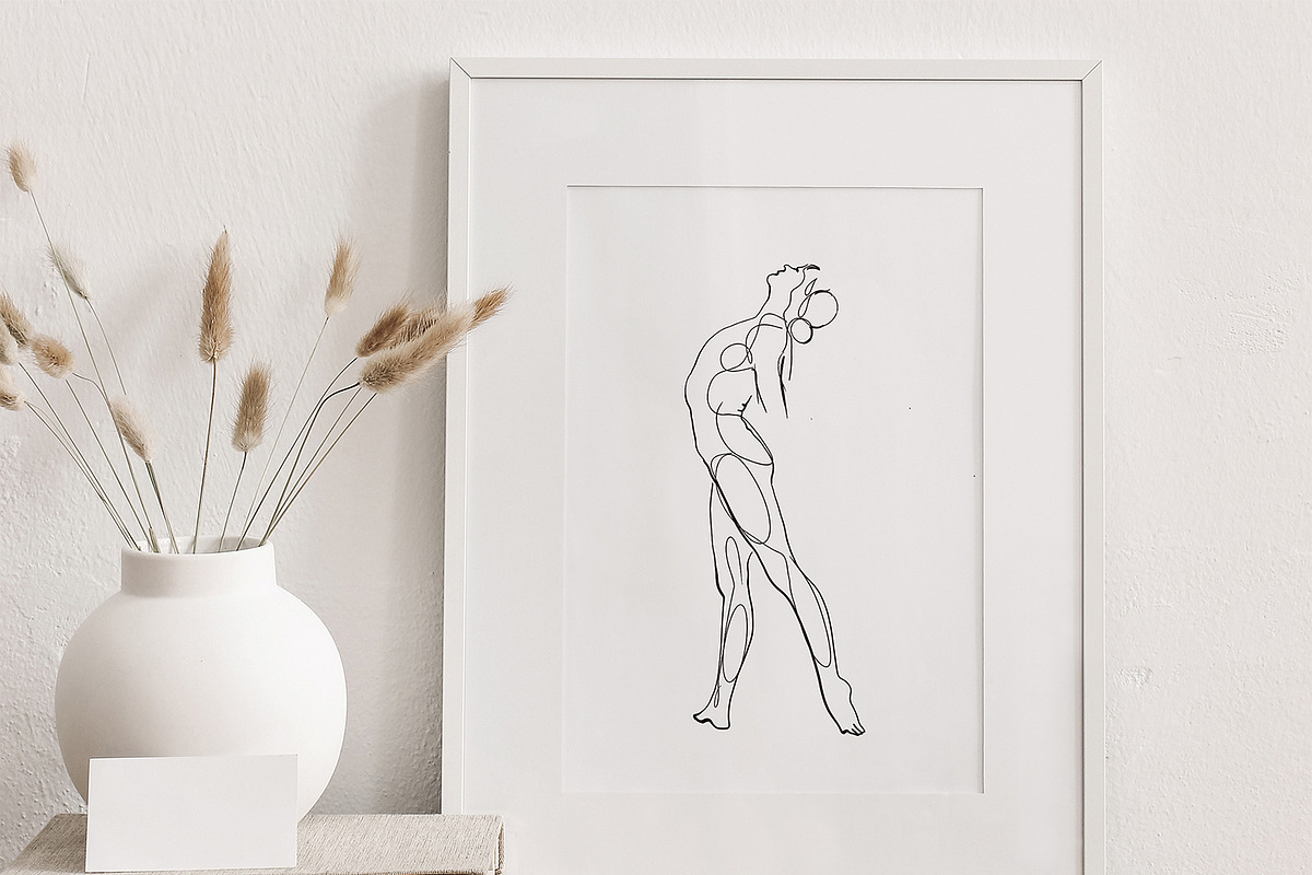 Human Figure One Line Art - Dancers