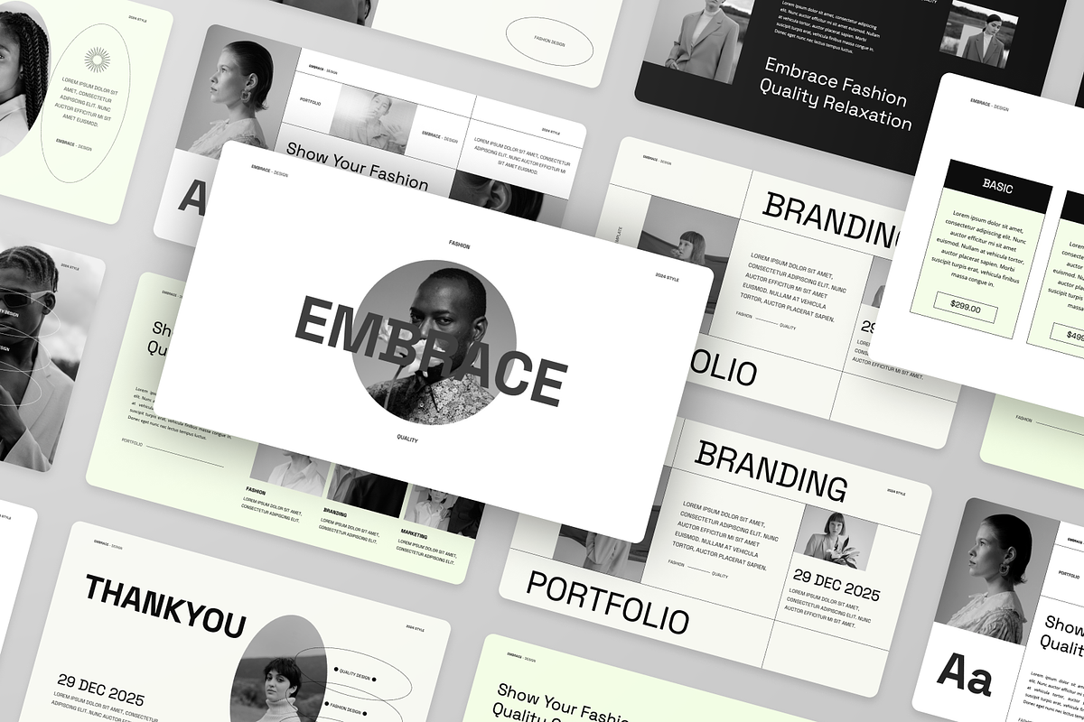 Embrace - Fashion Brand Google Slide, a Presentation Template by Annora Studio (Photo 5 of 5)