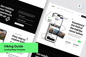 Nature Hiking Guide Landing Page, a Landing Page Template by SquidPixey