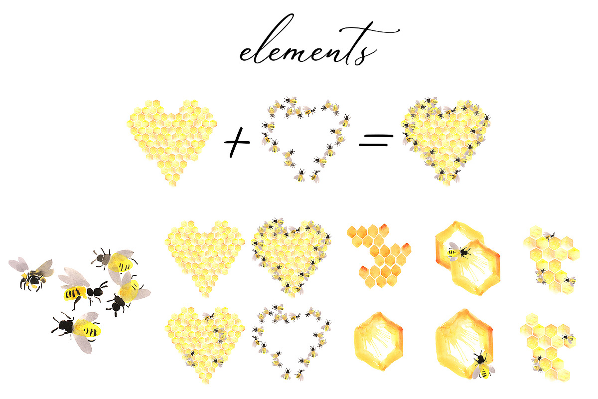 sweet honey bees., a Texture Illustration by Nejumi (Photo 2 of 7)