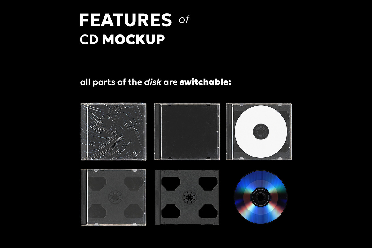 CD MOCKUP, a Packaging Mockup by BORT GRAPHIC (Photo 3 of 8)