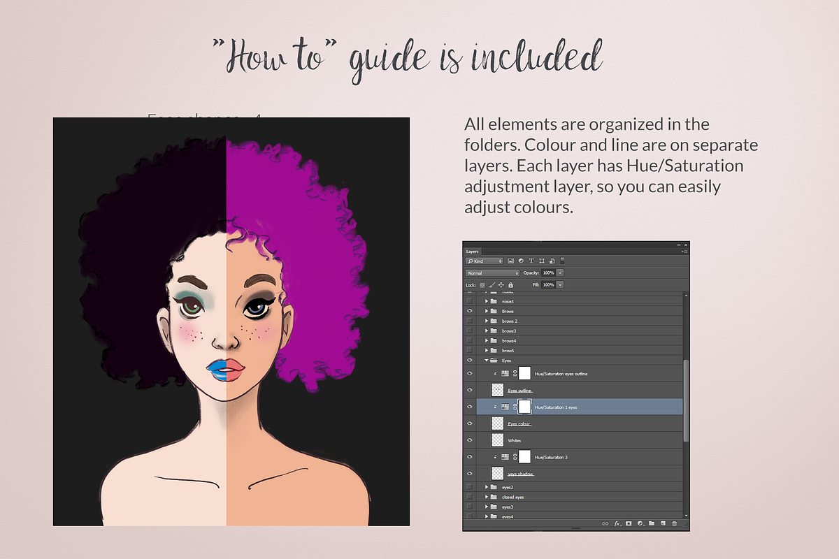 Female Character Creator, a Person Illustration by Patterns and ...