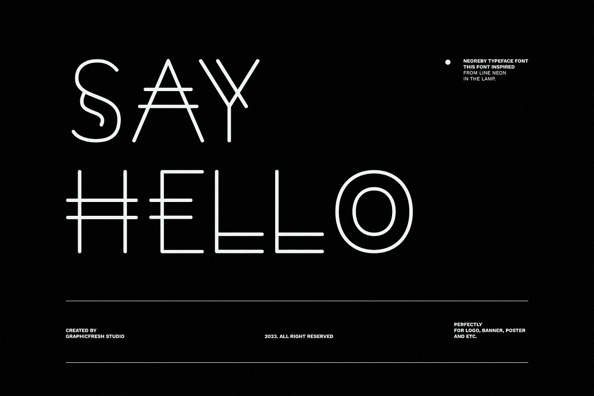 Neoreby - The Display Line Font, a Font by Graphicfresh (Photo 10 of 10)