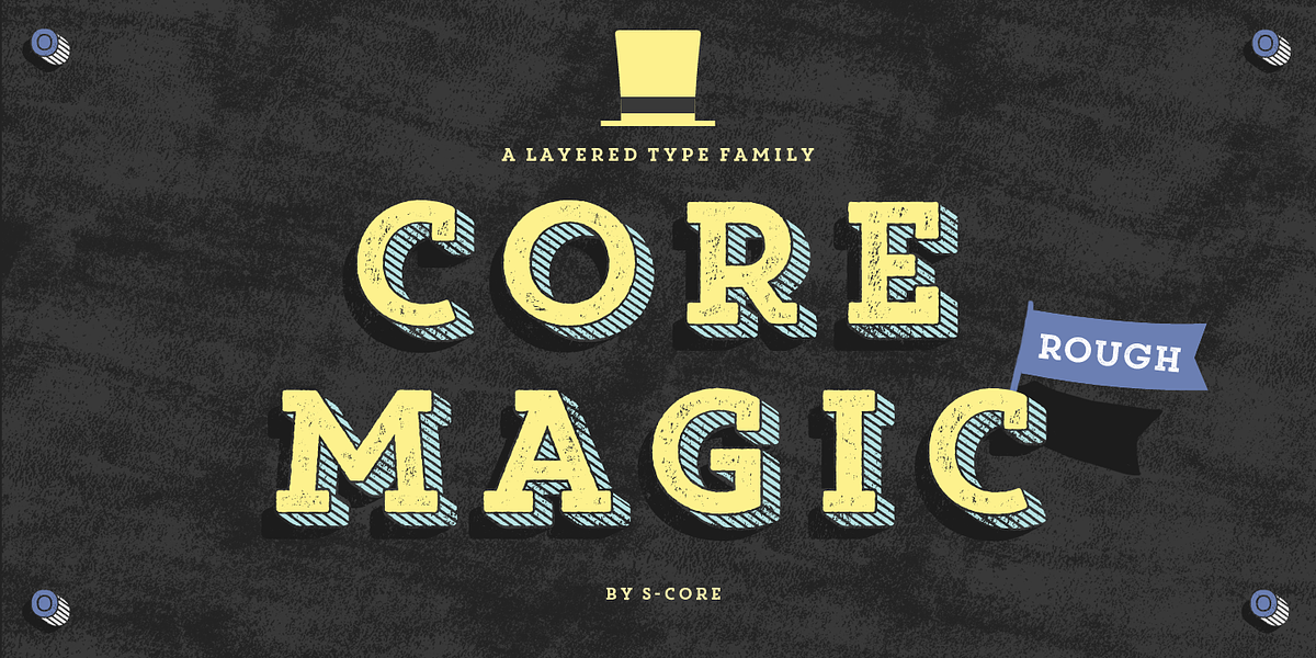 Core Magic Rough, a Slab Serif Font by S-Core (Photo 1 of 9)
