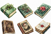 Vintage Book Christmas Sublimation, an Illustration by Craft Nest (Thumbnail 3 of 6)