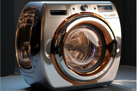 Modern washing machine with sleek, a Technology Photo by Ylivdesign