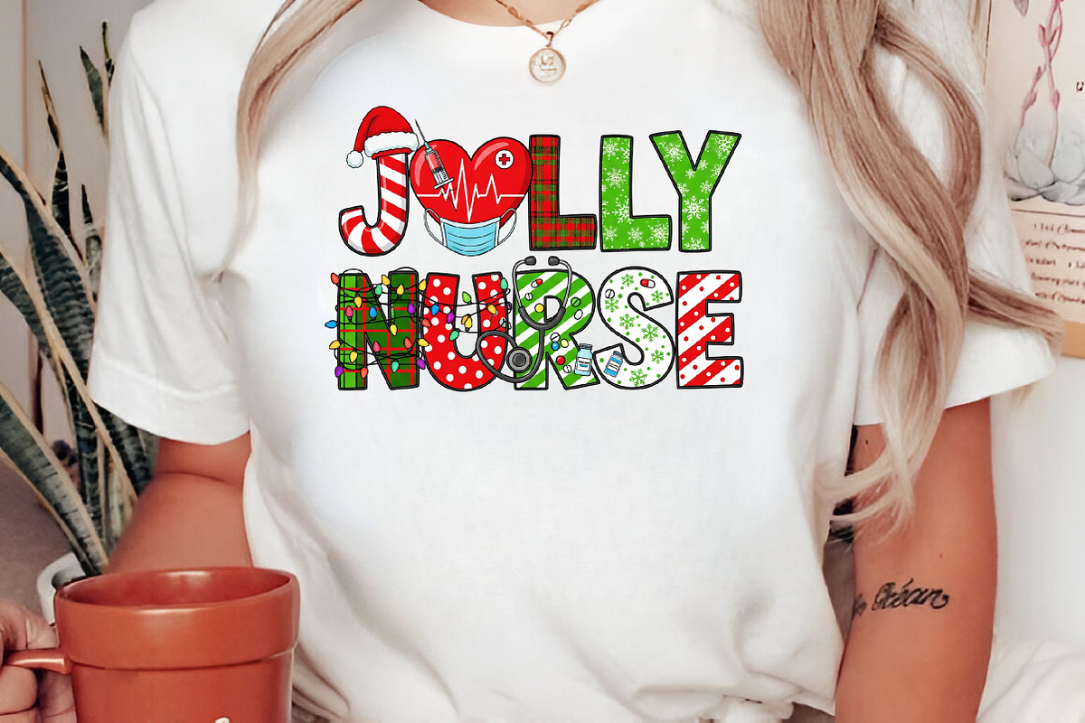 Christmas Jolly Nurse Png, an Illustration by Craft Nest (Photo 2 of 6)