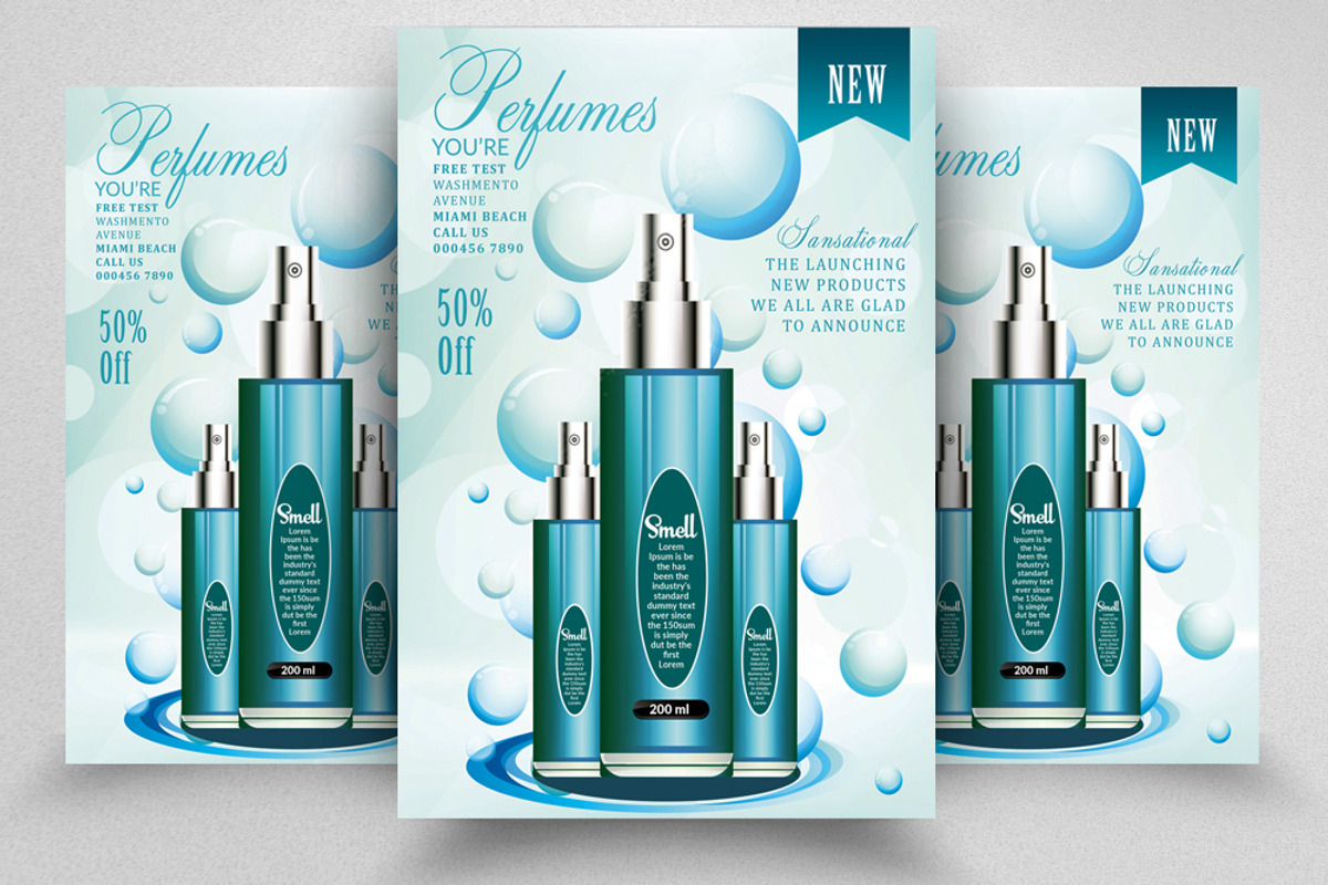 Perfumes Product Promotion Flyer, a Flyer Template by Business Flyers