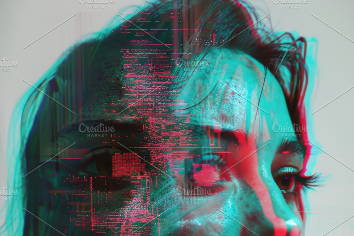 90 Glitch faces, a Person Illustration by Handmadefont (Photo 9 of 94)