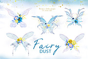 Watercolor Fairy Dust Clipart Set, a Person Illustration by ArtCreationsDesign (Thumbnail 10 of 10)