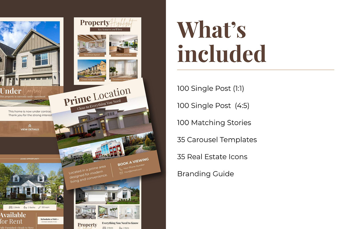 Warm Real Estate Instagram Template, a Social Media Template by Everyday Perfection (Photo 4 of 11)