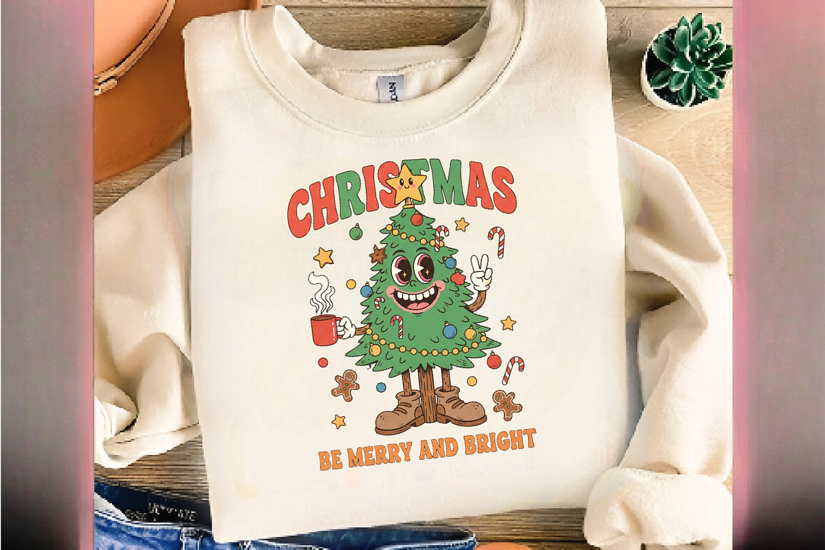 Be Merry and Bright Christmas, Santa, an Illustration by DreamArtGraphic (Photo 4 of 5)