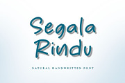 Segala Rindu, a Handwritten Font by Letterafa Studio (Thumbnail 1 of 8)