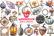 Silver Vintage Aesthetic Autumn Clip, an Illustration by CreationArt (Thumbnail 1 of 5)