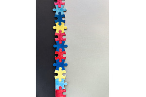 Vertical arrangement of colorful, an Abstract Photo by tilialucida