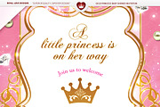 Gold Princess Baby Shower Set, an Invitation Template by Royallove (Thumbnail 3 of 4)