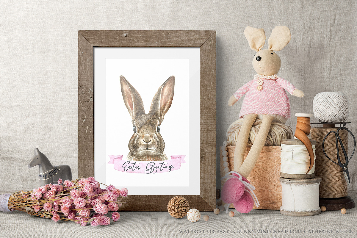 Watercolor Easter Bunny Creator, an Animal Illustration by Catherine Wheel (Photo 13 of 15)