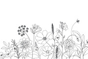 Minimal line flower botanical doodle, a Decorative Illustration by MooBeer (Thumbnail 8 of 8)