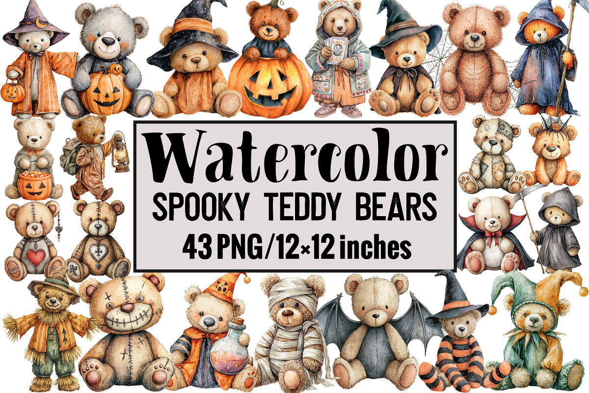 Spooky Teddy Bears, an Illustration by Design Market (Photo 1 of 3)