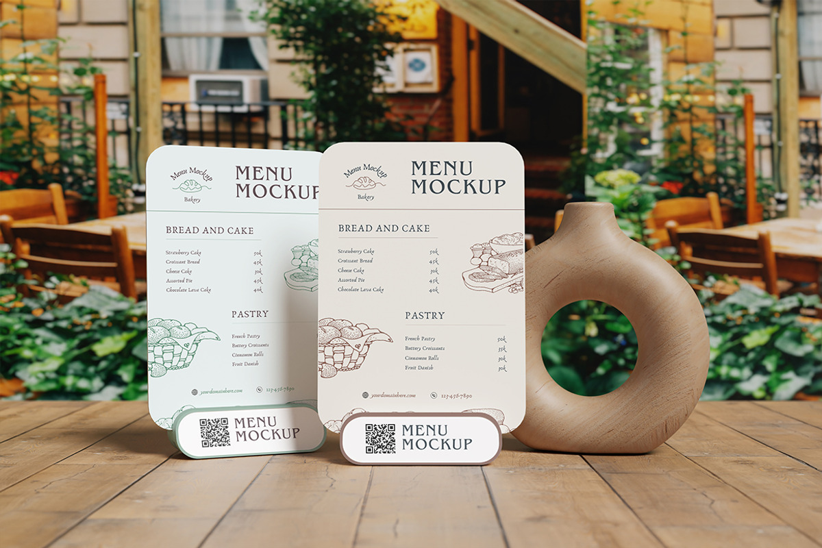 Tropical Table Menu Mockup, an Advertising Mockup by My Code Std (Photo 5 of 6)