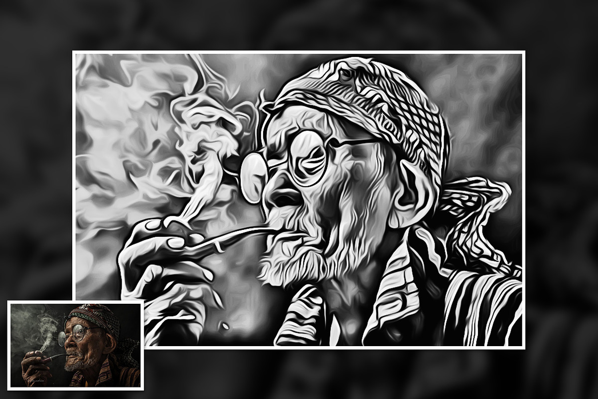 Realistic Digital Oil Painting, an Action Add-On by U_Design (Photo 2 of 9)