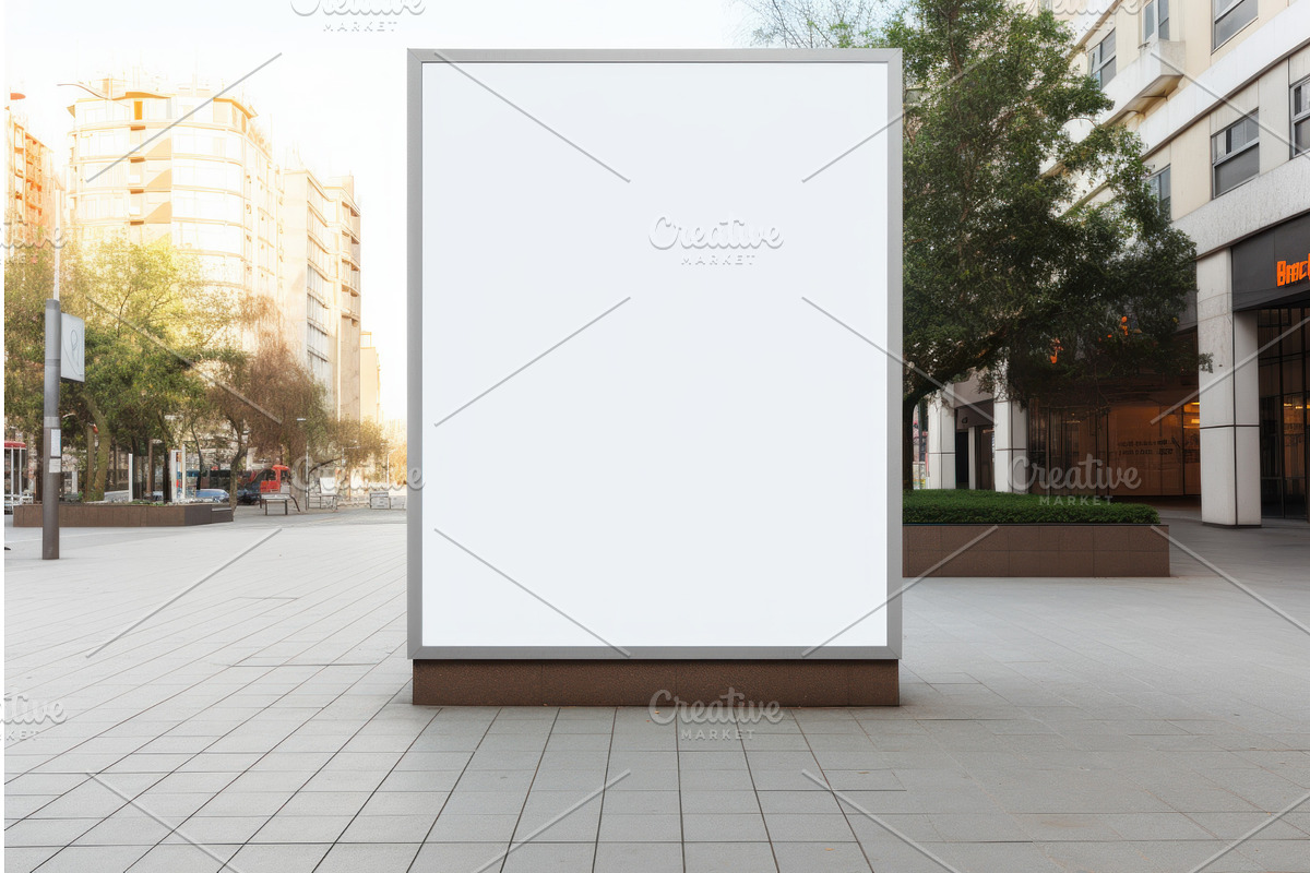 Street mockup poster billboard, a Texture Illustration by Ylivdesign