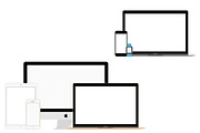 Apple Responsive Flat Vector Mockups, an iPhone Mockup by Alex_Yanko (Thumbnail 4 of 6)