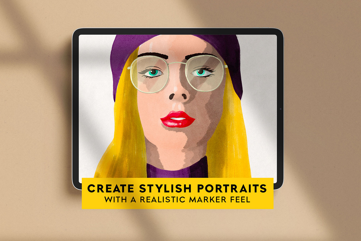 Marker Brush Pack for Procreate, a Brush Add-On by Ghost Paper (Photo 5 of 7)