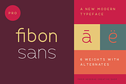 Fibon Sans Font Family, a Sans Serif Font by Hederae Type Foundry (Thumbnail 1 of 5)