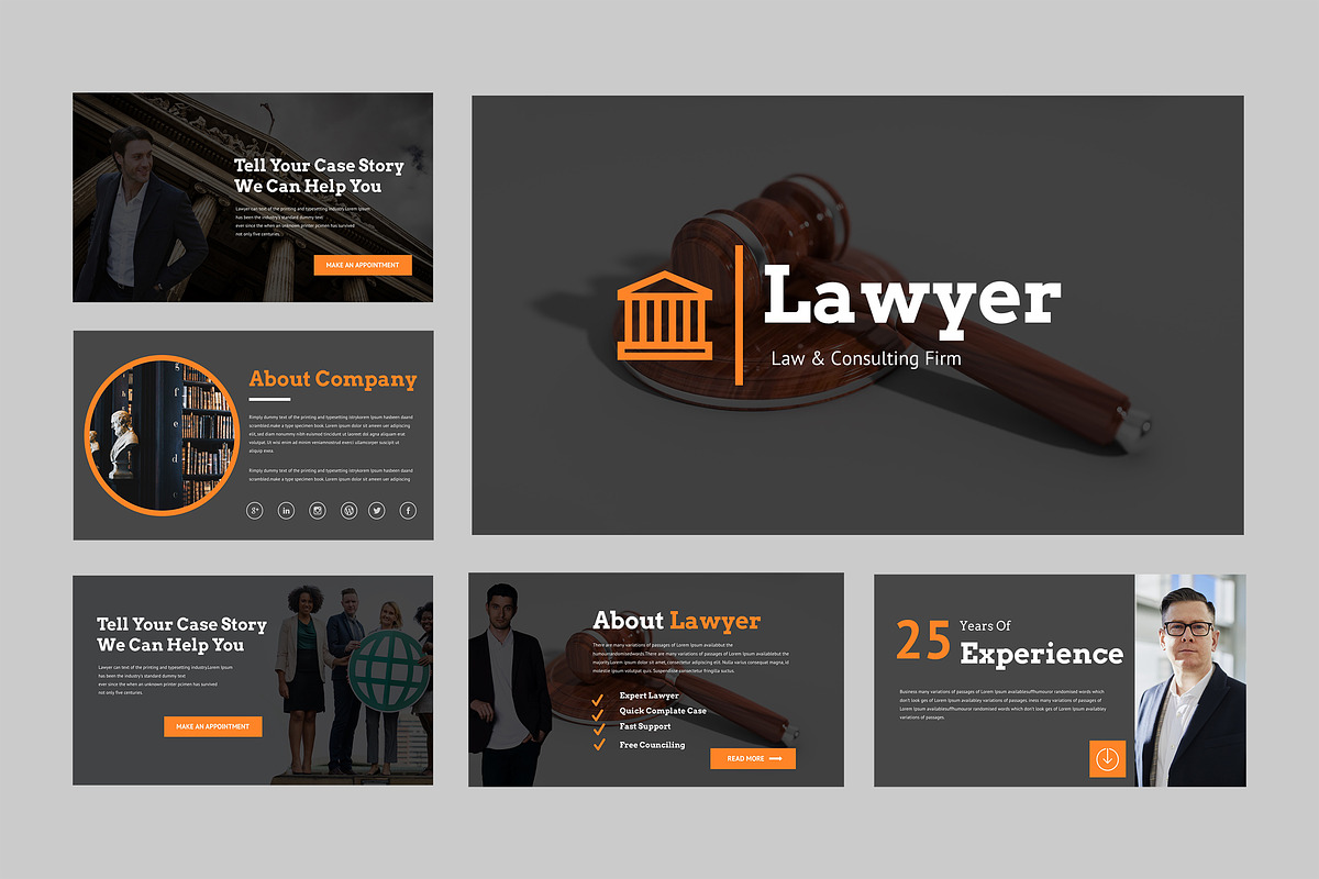 Lawyer - Powerpoint Presentation, a Presentation Template by TMint Creative