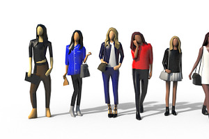 Low Poly Girls Pack