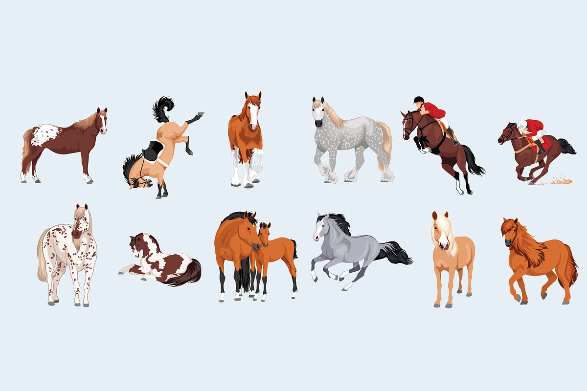 Horse Art Vector Equestrian Rodeo, an Illustration by Putnam Road Art (Photo 2 of 3)
