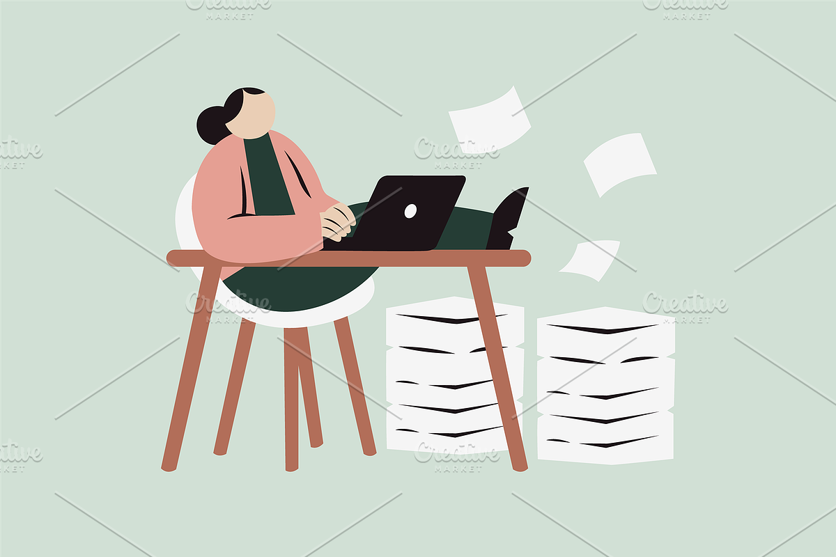 Workaholic Life Illustration, a Work Illustration by Jump Studio (Photo 6 of 10)