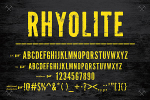 Rhyolite Gold Dust Fonts