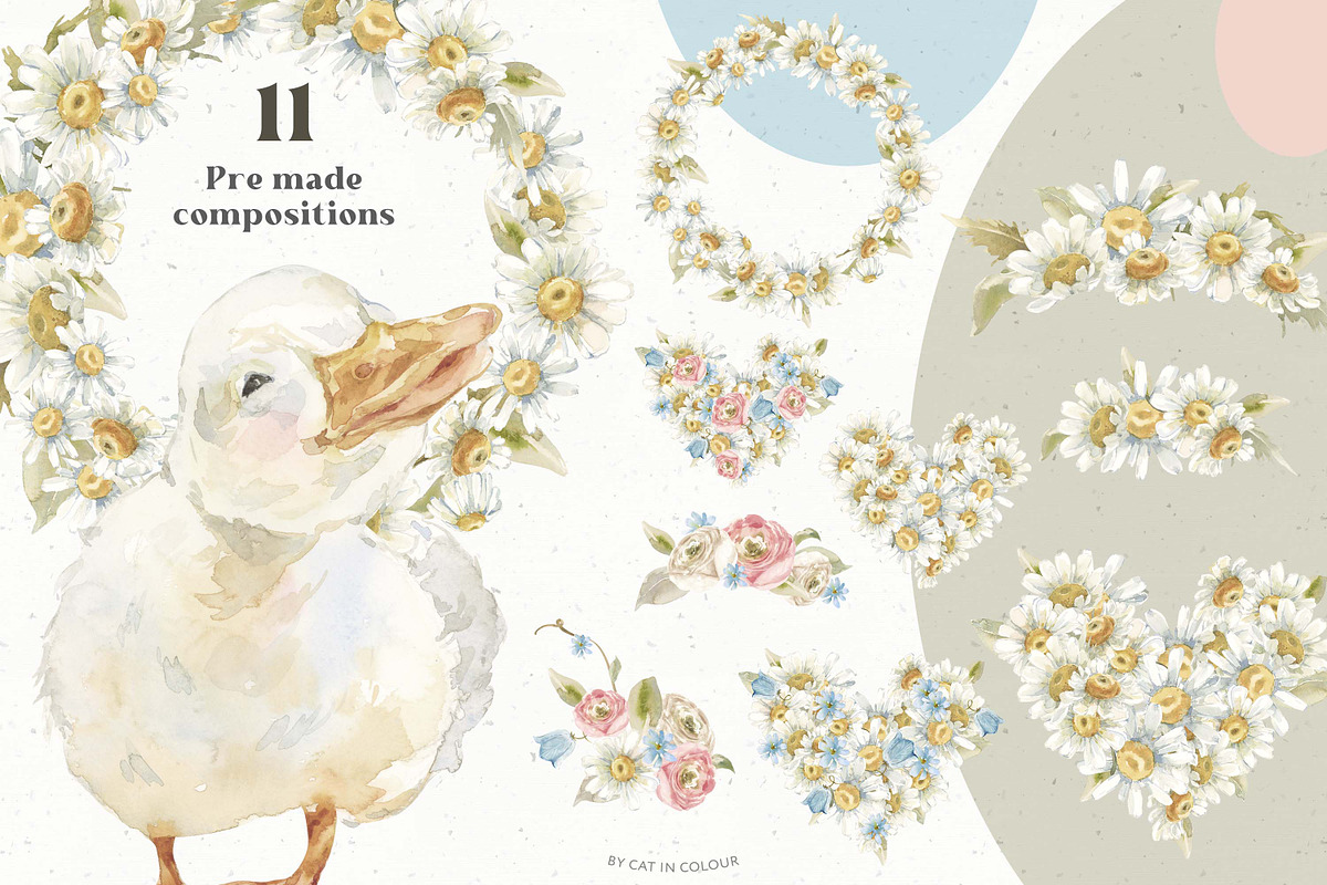 Farm Baby Animals Watercolor clipart, an Animal Illustration by Cat In Colour (Photo 4 of 8)