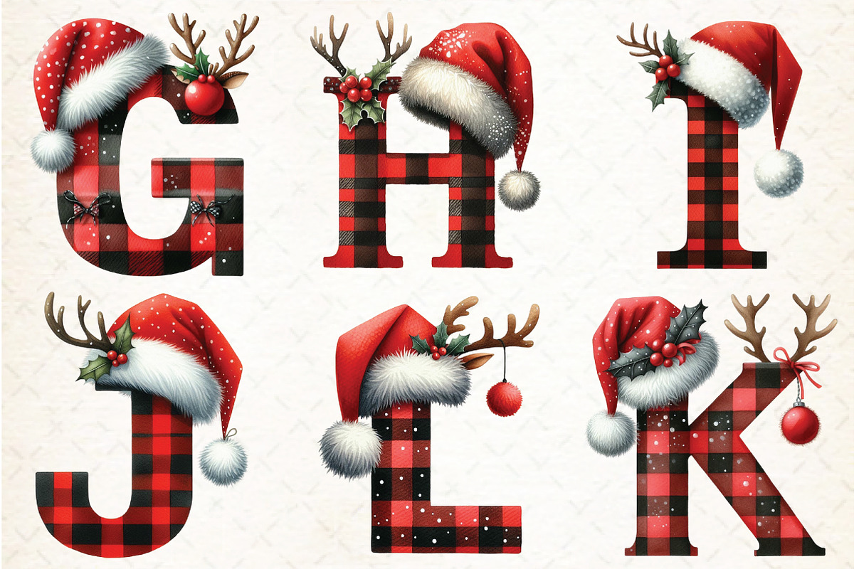 Watercolor Christmas Alphabet, an Illustration by Libby Wishes (Photo 3 of 9)